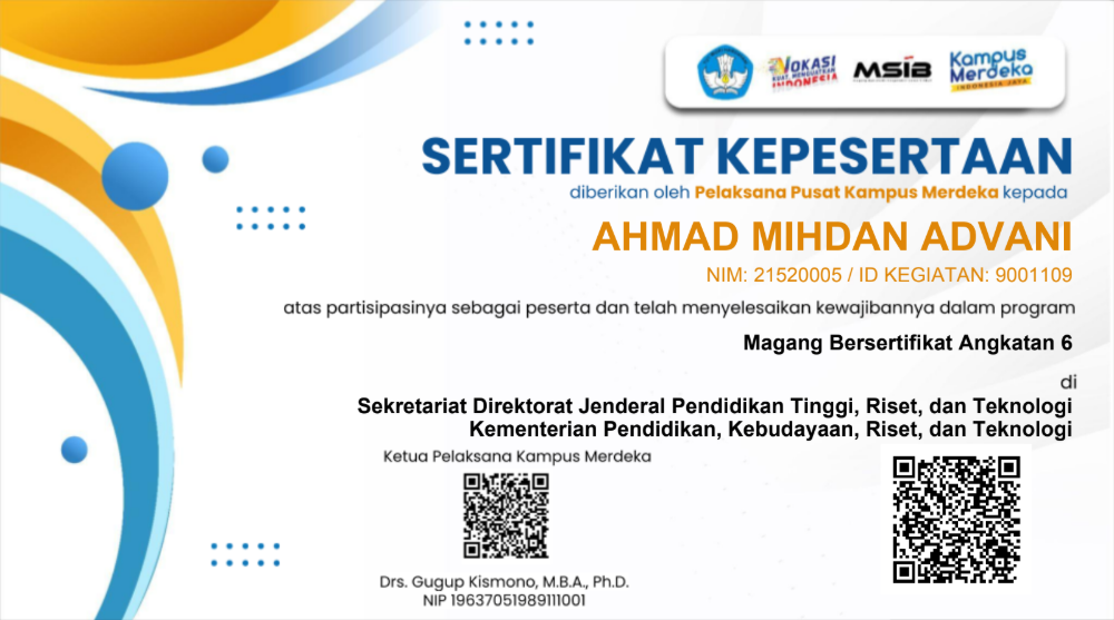 Sertifikat MSIB