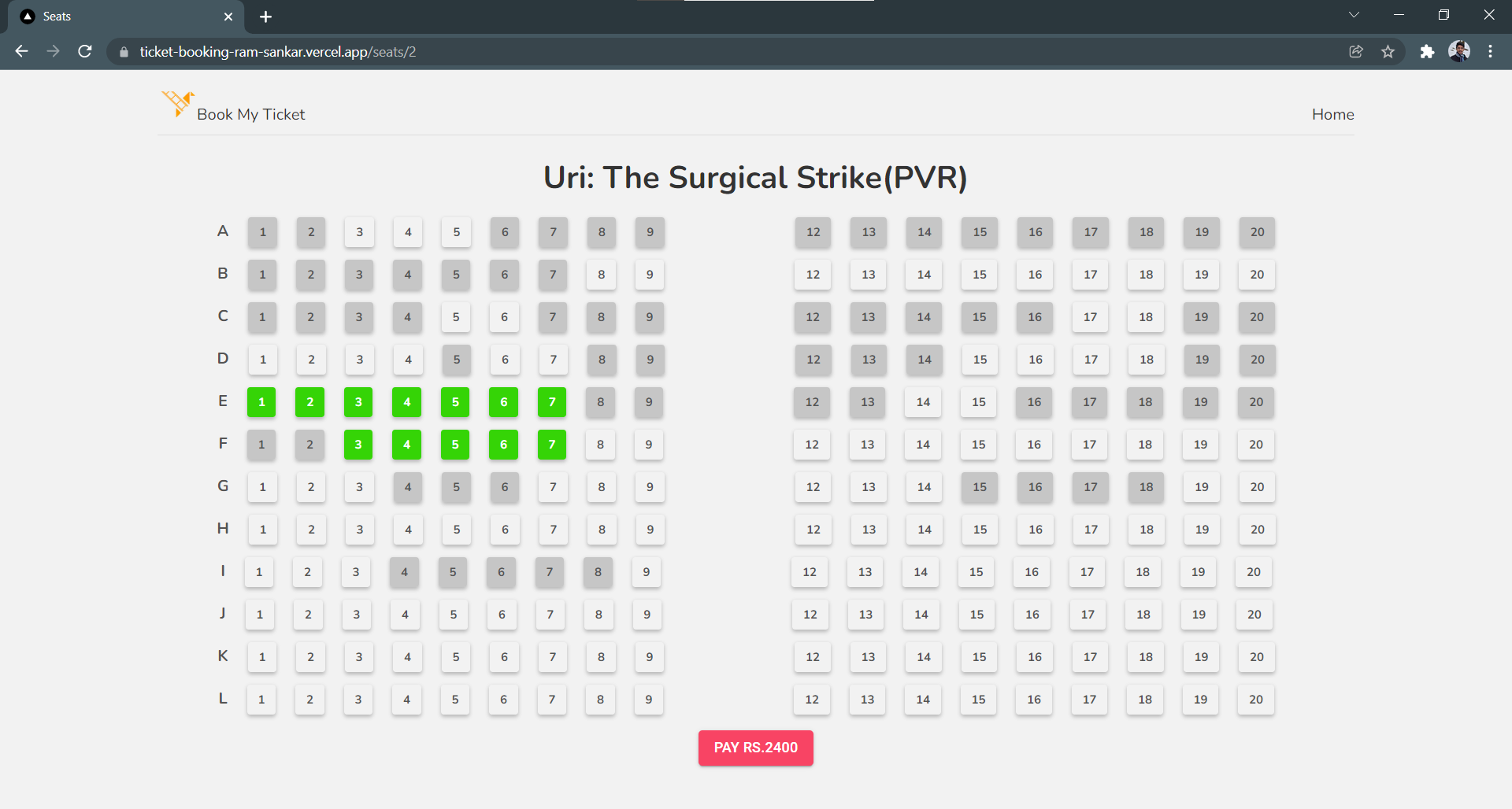 Website Pembelian Tiket Bioskop (Tugas Matkul)
